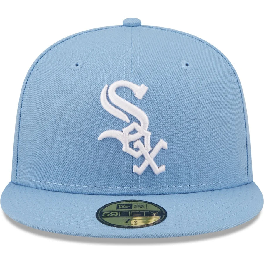 Chicago White Sox Sky Blue Logo White 59FIFTY Cerrada