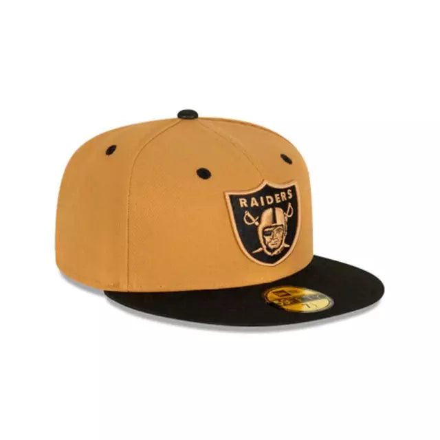 Las Vegas Raiders Wheat Black Med 59fifty NFL