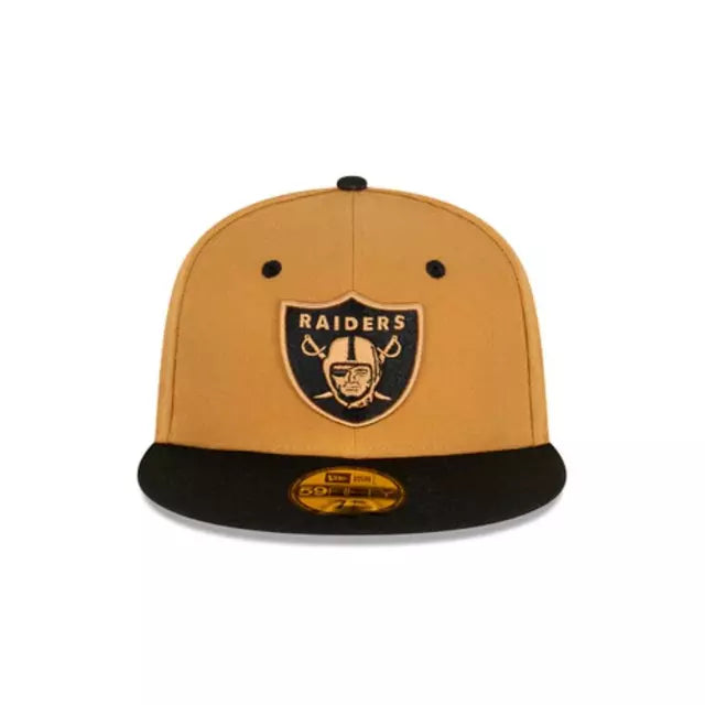 Las Vegas Raiders Wheat Black Med 59fifty NFL