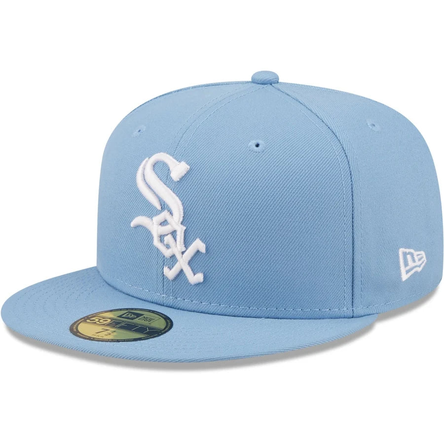 Chicago White Sox Sky Blue Logo White 59FIFTY Cerrada