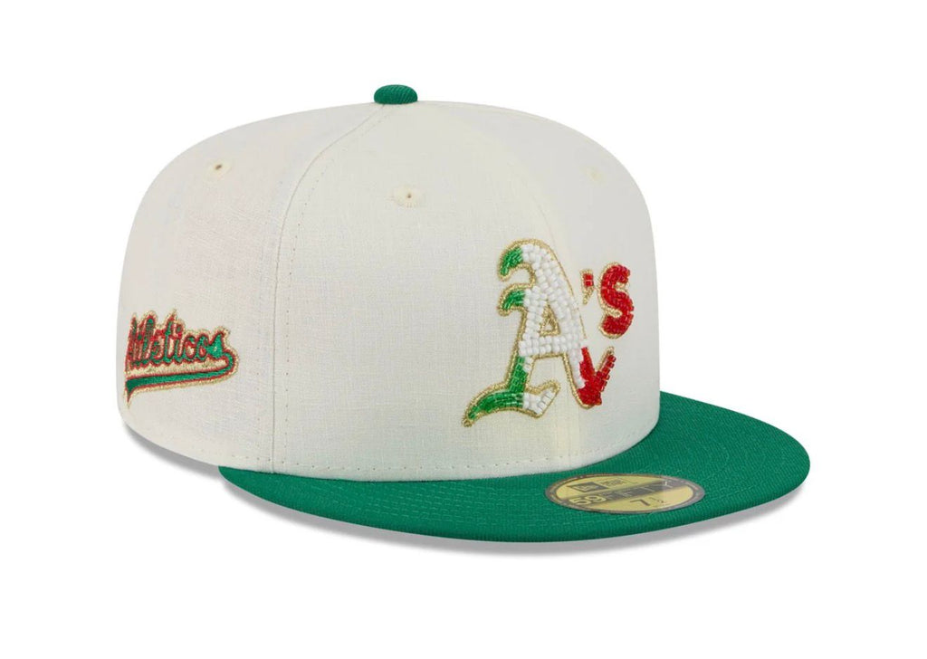 Oaklan Atletic´s MLB Beaded Linen 59FIFTY Cerrada