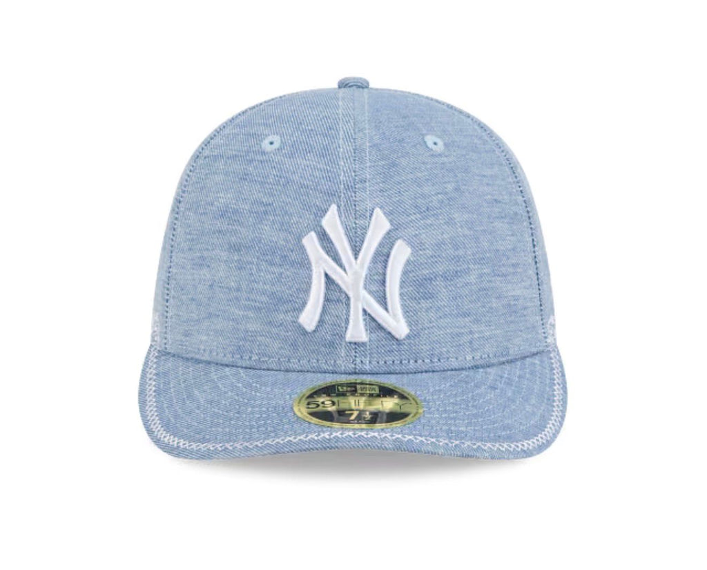 New York Yankees MLB Hand Stitched Chambray 59FIFTY Low Profile Cerrada