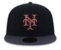New York Giants MLB Metallic Logo 59FIFTY Cerrada Negra