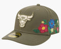Chicago Bulls NBA TONAL FLORALS 59FIFTY CERRADA OLIVO