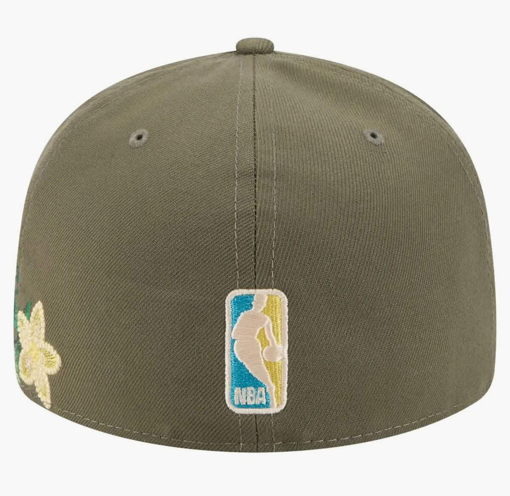 Chicago Bulls NBA TONAL FLORALS 59FIFTY CERRADA OLIVO