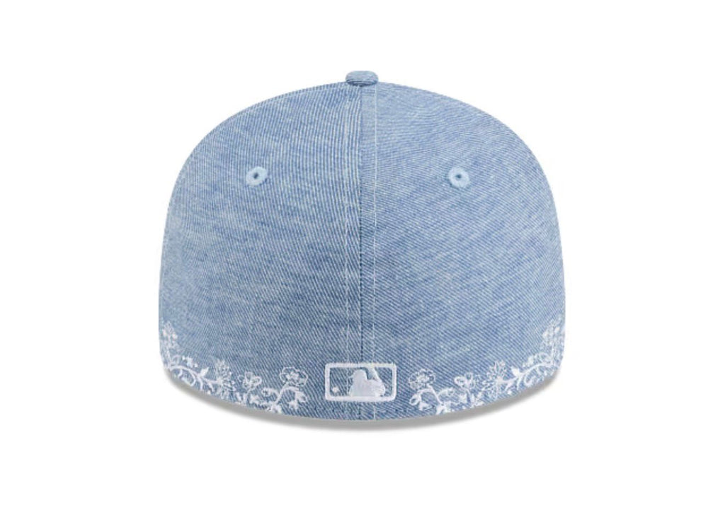 New York Yankees MLB Hand Stitched Chambray 59FIFTY Low Profile Cerrada