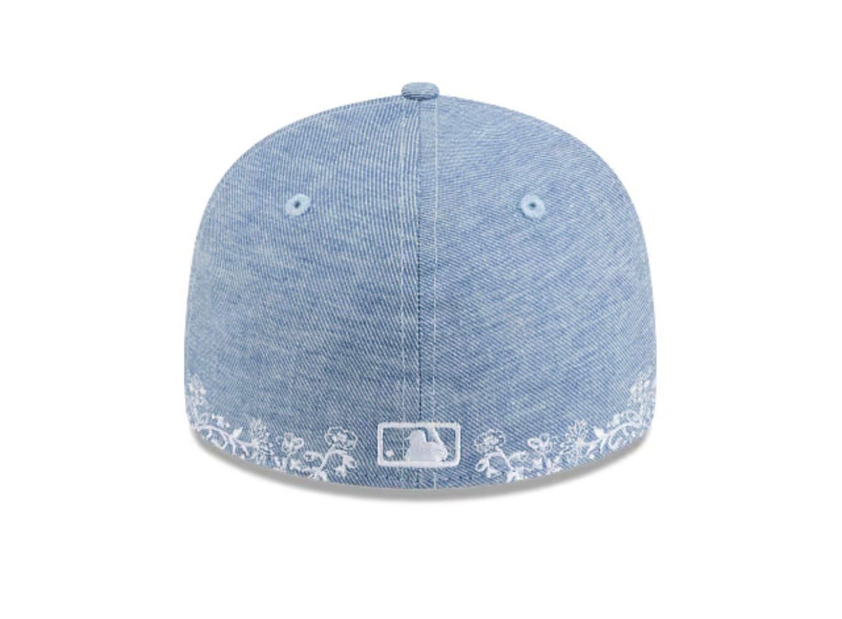 New York Yankees MLB Hand Stitched Chambray 59FIFTY Low Profile Cerrada